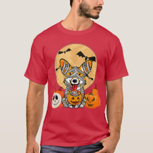 Cute Halloween Costume Welsh Corgi Mummy Dog Lover T-Shirt