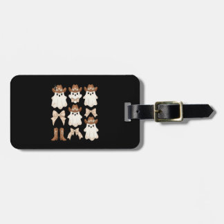 Cute Halloween Cowboy Ghost Luggage Tag
