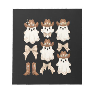 Cute Halloween Cowboy Ghost Notepad