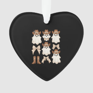 Cute Halloween Cowboy Ghost Ornament