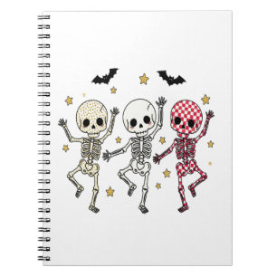 Cute Halloween Dancing Skeletons Notebook