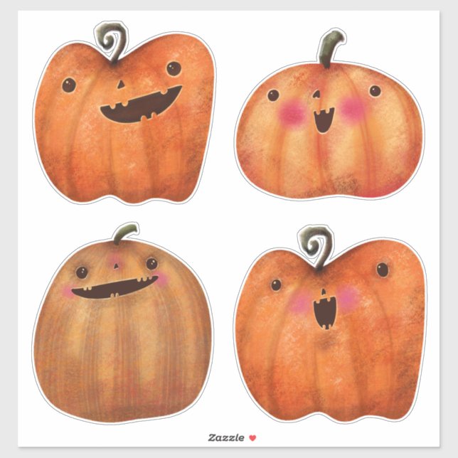 Cute Halloween Decoration Spooky Pumpkins (Sheet)
