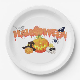 Cute Halloween Decorations Paper Plate
