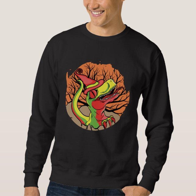 Cute Halloween Dino Rex Sweatshirt (Front)