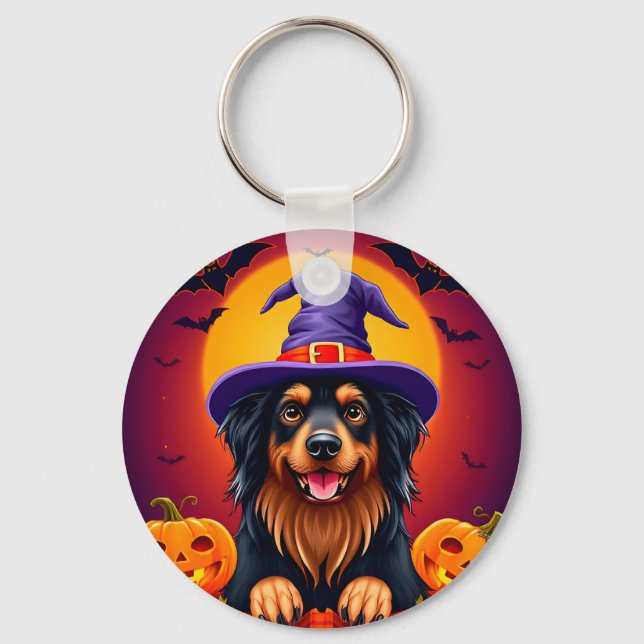 Cute halloween dog key ring (Front)