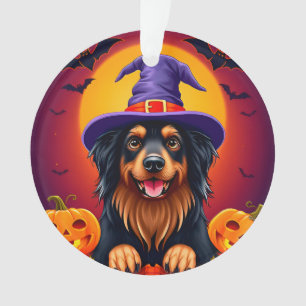 Cute halloween dog ornament