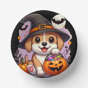 Cute Halloween dog/puppy Paper Plate