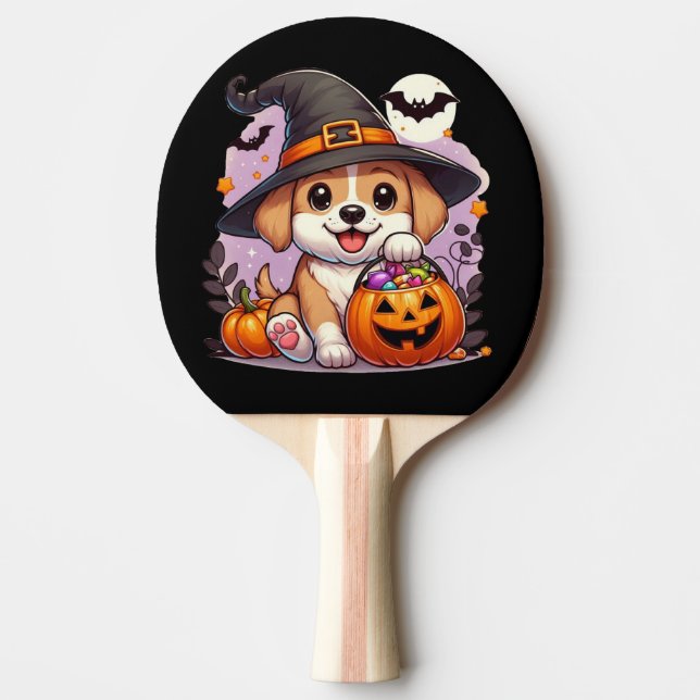 Cute Halloween dog/puppy Ping Pong Paddle (Front)
