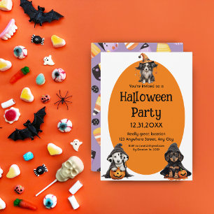 Cute Halloween Dogs Invitation
