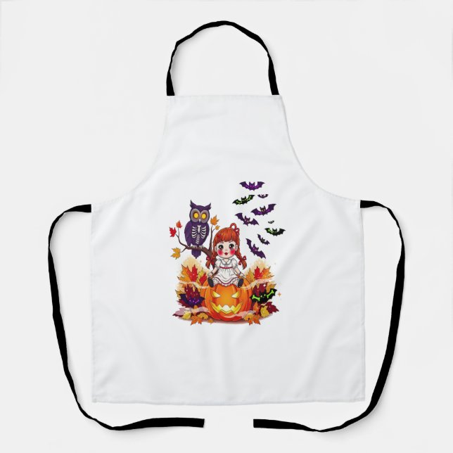 Cute Halloween Doll Owl Apron (Front)