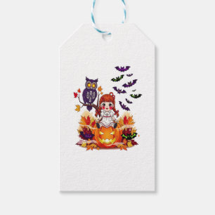 Cute Halloween Doll Owl Gift Tags