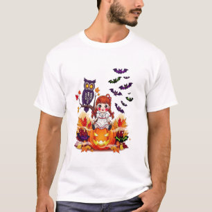 Cute Halloween Doll Owl T-Shirt