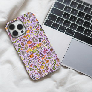 Cute Halloween Doodle Pattern iPhone 16 Pro Max Case