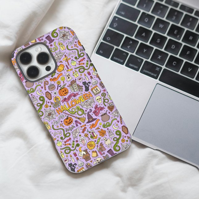 Cute Halloween Doodle Pattern Case-Mate iPhone Case (Creator Uploaded)