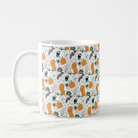 Cute Halloween Doodles Pumpkin Ghost Bat Pattern