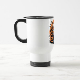 Cute Halloween Dragon Skeleton with Coffee Travel Mug