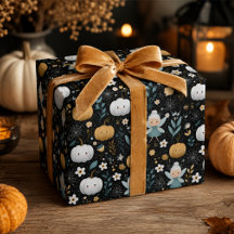 Cute Halloween Fairy Pumpkin Pattern