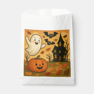 Cute Halloween/fall ghost pumpkin cartoon Favour Bags