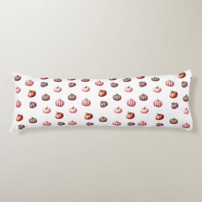 cute Halloween/Fall pumpkin pattern Body Cushion (Front)