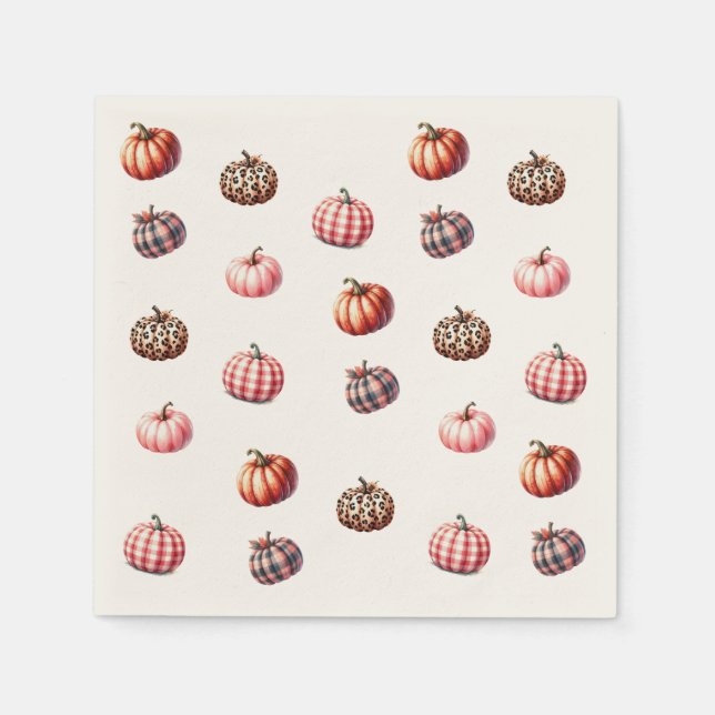 cute Halloween/Fall pumpkin pattern Napkin (Front)