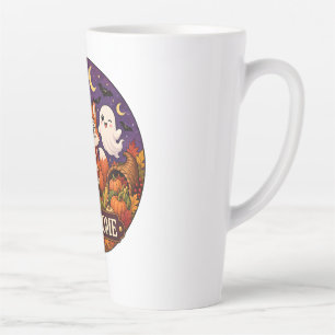 Cute Halloween Fox Witch Ghost Fall Autumn Welcome Latte Mug