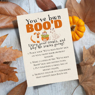 Cute Halloween Games Boo Neighbor Game Card