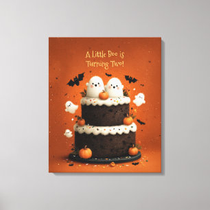 Cute Halloween Ghost A Little Boo  Canvas Print