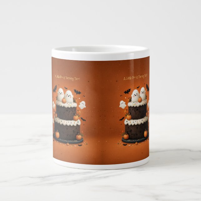 Cute Halloween Ghost A Little Boo  Large Coffee Mug (Front)