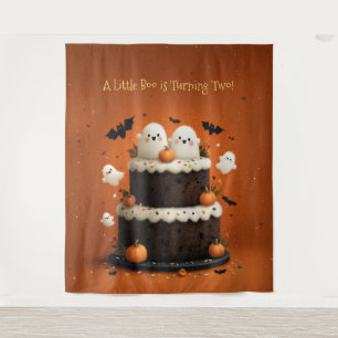 Cute Halloween Ghost A Little Boo Tapestry
