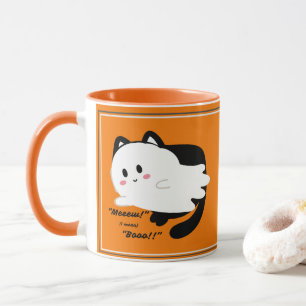 Cute Halloween Ghost Black Cat Boo Mug