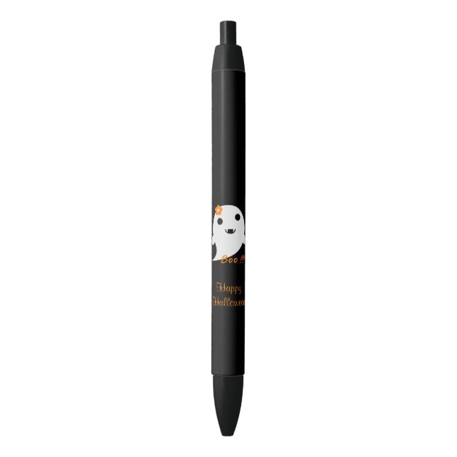 Cute Halloween Ghost Black Ink Pen (Front Vertical)