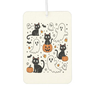 Cute Halloween Ghost Boo Cat Car Air Freshener