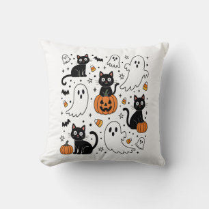Cute Halloween Ghost Boo Cat Cushion
