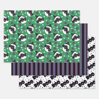 Cute Halloween Ghost Boo Sign  Wrapping Paper Sheet