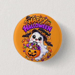 Cute Halloween Ghost Candy Pumpkin 3 Cm Round Badge