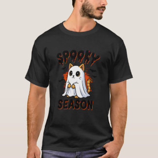 Cute Halloween Ghost Cat T-Shirt