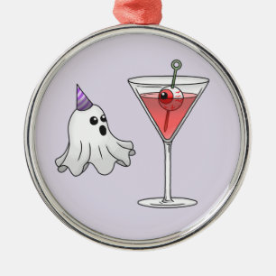 Cute Halloween Ghost & Creepy Cocktail Metal Tree Decoration