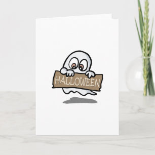 Cute Halloween Ghost Design Card