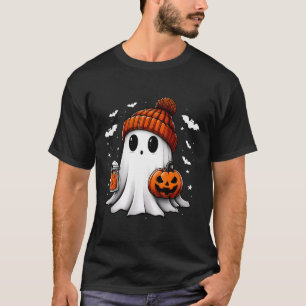 Cute Halloween Ghost Drink Pumpkin T-Shirt