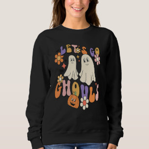 Cute Halloween Ghost Girls Besties Bff Ghouls Frie Sweatshirt