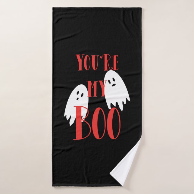 Cute Halloween Ghost Halloween Boo Bath Towel (Bath Towel)