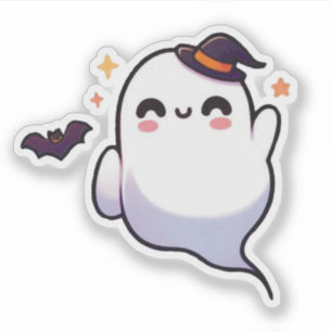 Cute Halloween Ghost - Kawaii Spooky