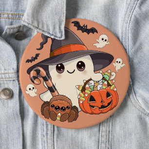 Cute Halloween Ghost Kawaii Style 6 Cm Round Badge