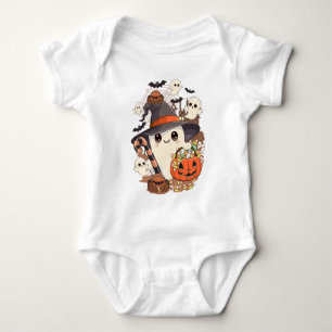 Cute Halloween Ghost Kawaii Style Baby Bodysuit