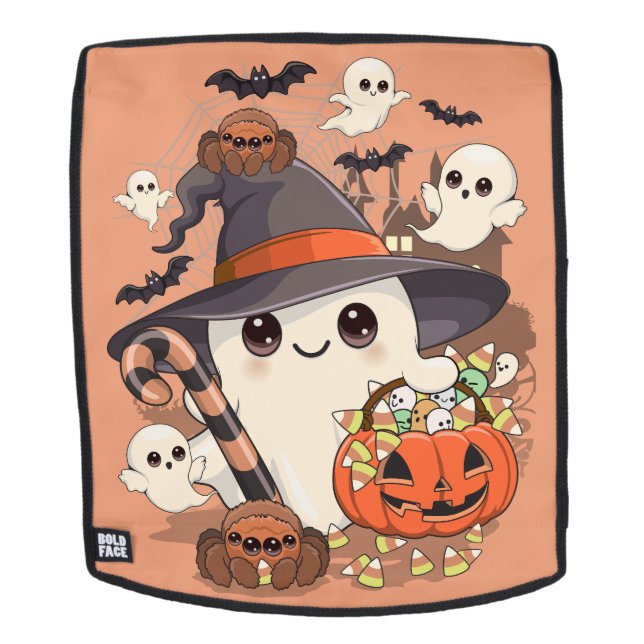 Cute Halloween Ghost Kawaii Style Backpack (Removable Face)