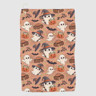 Cute Halloween Ghost Kawaii Style Golf Towel