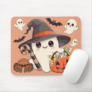 Cute Halloween Ghost Kawaii Style Mouse Pad