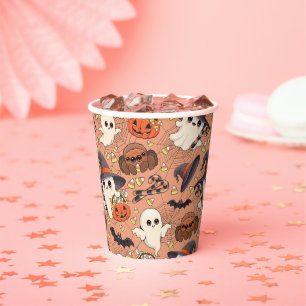 Cute Halloween Ghost Kawaii Style Paper Cups