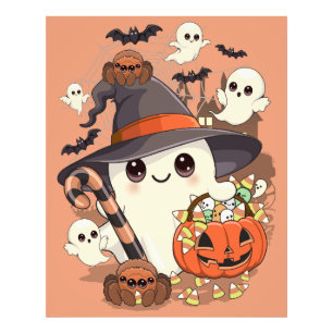 Cute Halloween Ghost Kawaii Style Photo Print