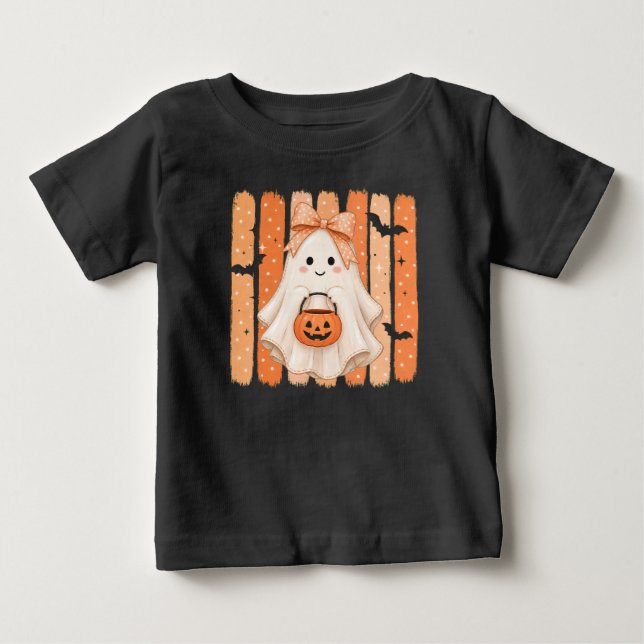 Cute Halloween Ghost Kids T-Shirt (Front)